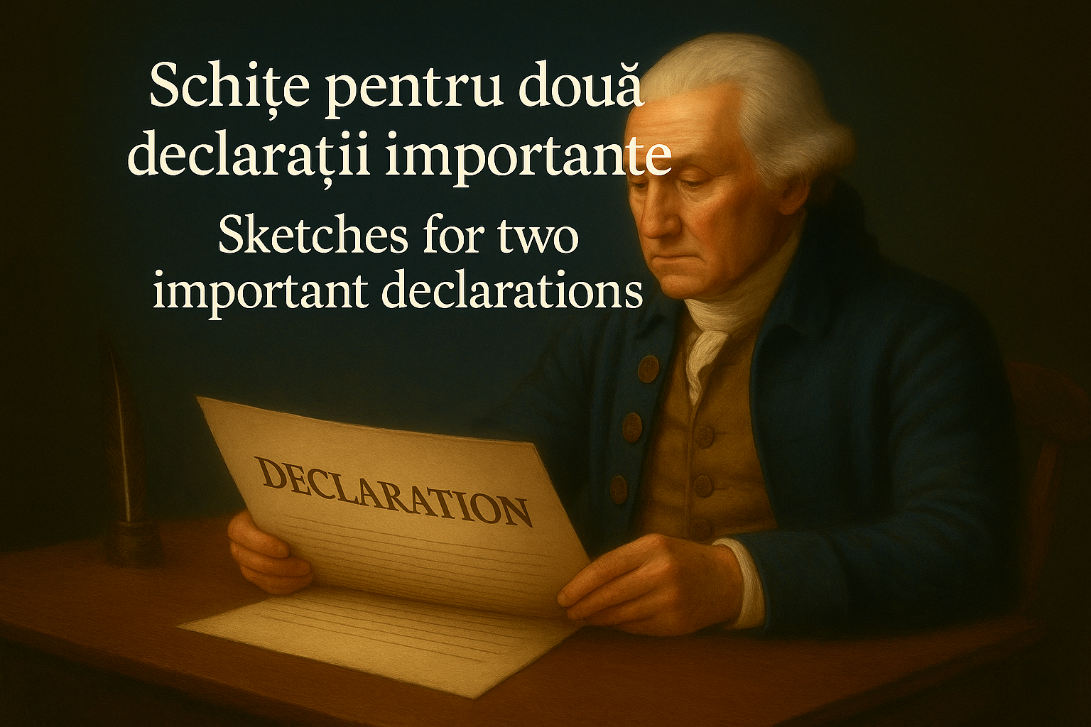 George Washington citind declaratia de independenta